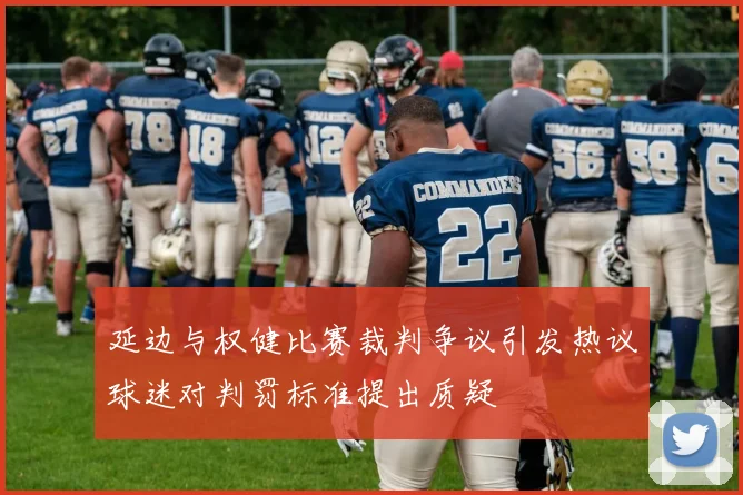 延边与权健比赛裁判争议引发热议球迷对判罚标准提出质疑